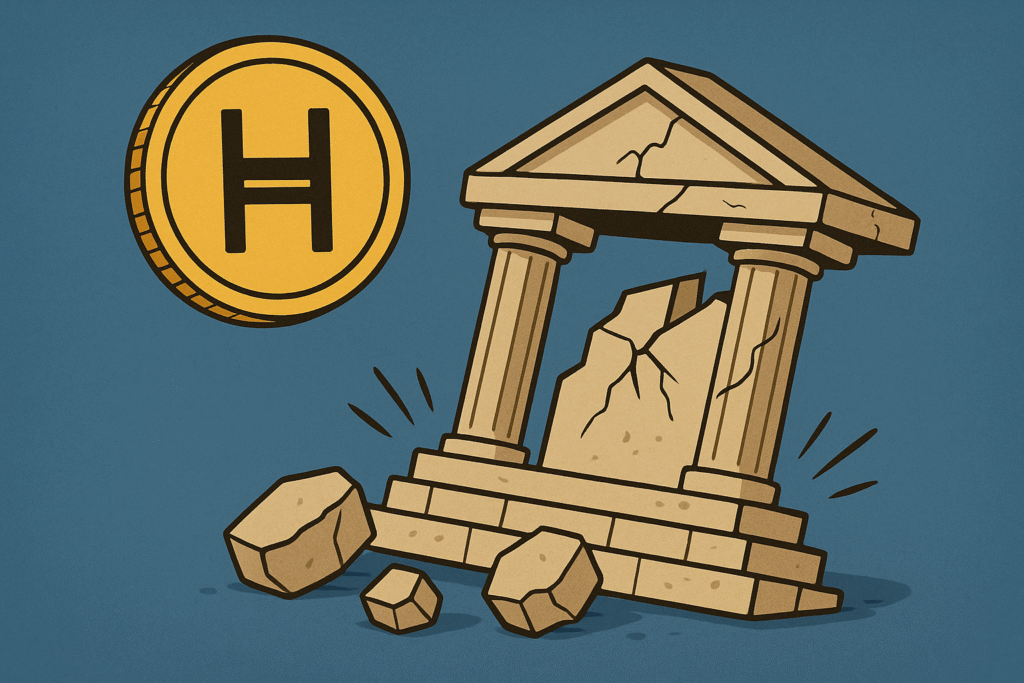 Το HBAR ενώπιον Κινδύνου Πτώσης: Η Επικίνδυνη Δομή στην Hedera