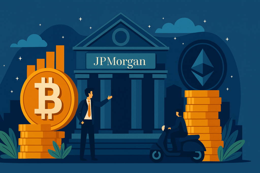 Η JPMorgan αγκαλιάζει τα crypto – Δάνεια με ενέχυρο Bitcoin και Ether στη Wall Street