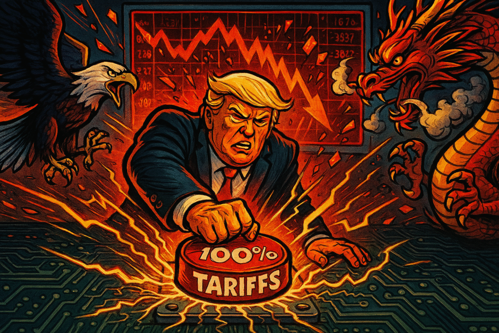 Ο Τραμπ Πυροδοτεί Νέο Εμπορικό Πόλεμο: Δασμοί 100% στην Κίνα και Τεχνολογικός Αποκλεισμός Σείουν τις Παγκόσμιες Αγορές